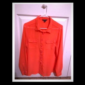 American Eagle button up shear blouse.